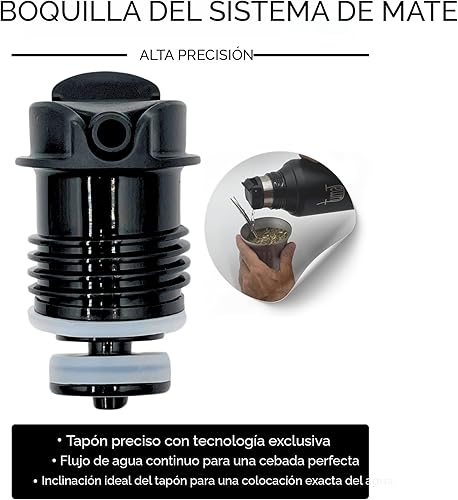 Miniatura 6 de Kit completo de Yerba Mate  Termo de 1.2L con sistema mate, taza, boquilla de clip, pajita (Bombilla) y mochila gratis, juego de acero inoxidable de