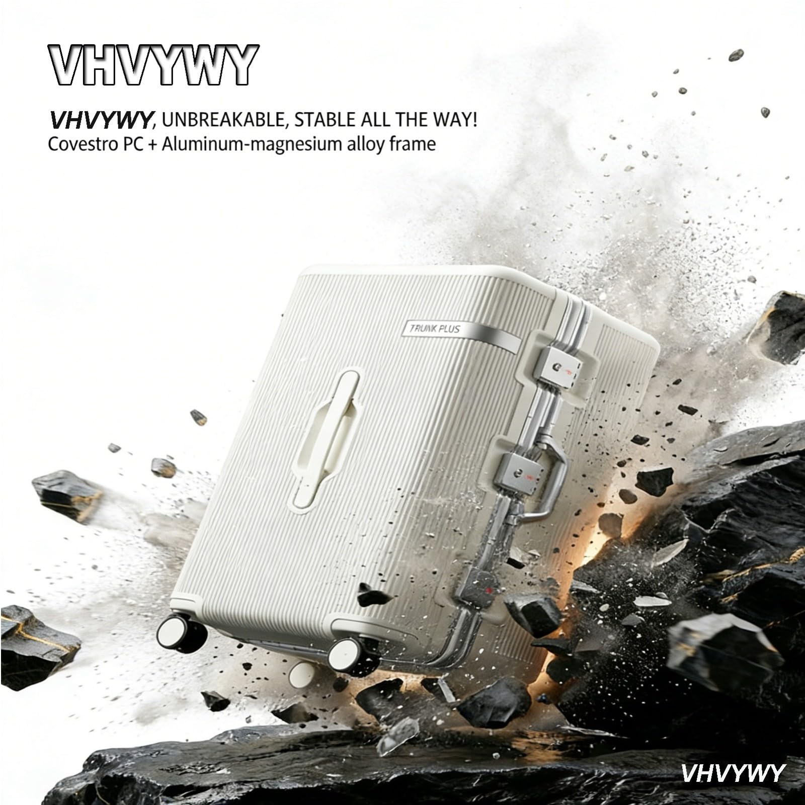 Walizka na Kółkach z Aluminiowo-Magnezowym Twardym Spinnerem, Bagaż bez Zamka Błyskawicznego z Blokadą TSA, 50, 60, 66, 71 cm, do Podróży i Biznesu, Złamana Biel, 28 Cali