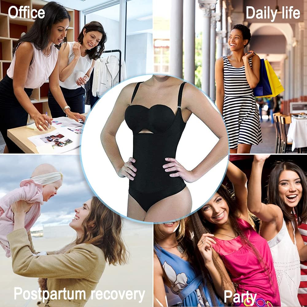 SHAPERX Women Shapewear Tummy Control Fajas Colombianas Open Bust Bodysuit Slimmer Body Shaper at  Women’s Clothing store