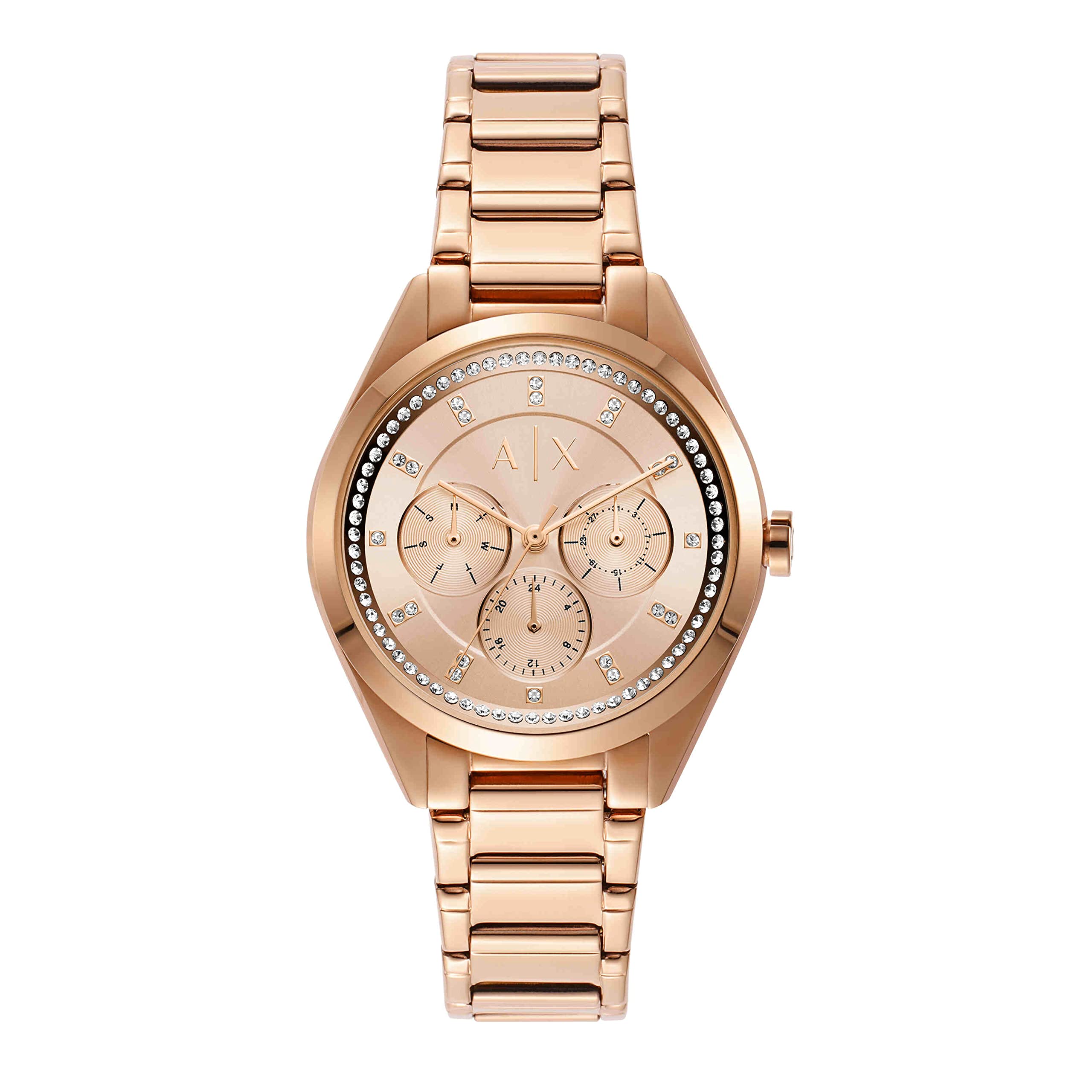 Armani Exchange Stainless Steel Analog Rose Gold Dial Women Watch-Ax5658, Rose Gold Band (B0B7BG3FLW) Amazon Price History, Amazon Price Tracker