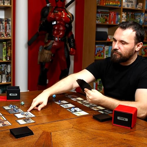 Miniatura 4 de Quiver Time 200 Artemis - Funda para cartas de tamaño estándar, color rojo, fundas mate, protectores de tarjetas compatibles con Magic The Gathering