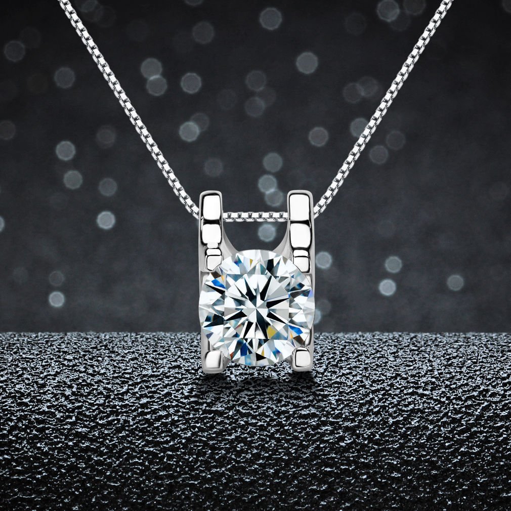 Kim Johanson Damen Schmuckset *Marie* in Silber I Halskette mit Anhänger & Ohrringen aus 925 Sterling Silber I Armband rhodiniert I Mit weißen Kristallen besetzt inkl. Geschenkbox