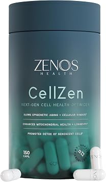 Zenos Health CellZen NAC 1000mg N-Acetyl Cysteine Supplement for Cellular Health & Detox Support | Helps Optimize Glutathione Level, Mitochondrial Energy & Anti-Inflammation | Made in USA | 150 Caps