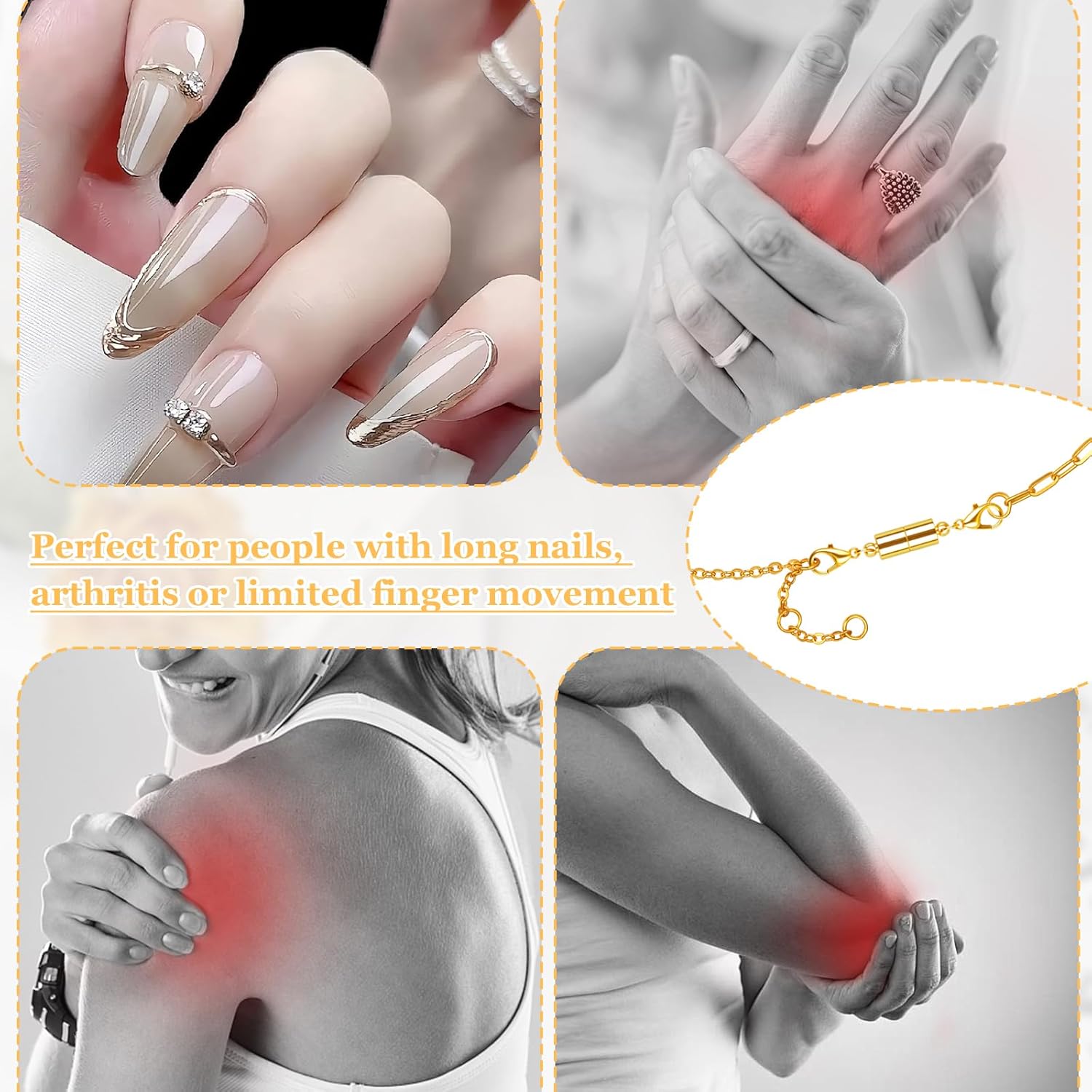 Phinus 12 Pcs Magnetic Necklace Clasps and Closures, Magnetic Clasps for Necklaces with Lobster Clasp, Gold and Silver Magnetic Jewelry Clasps for Necklaces Bracelet Making - Image 5