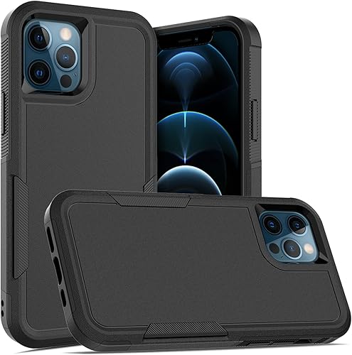 Miniatura 8 de Funda para iPhone 12  iPhone 12 PRO funda protectora de doble capa resistente para teléfono celular, a prueba de golpes, resistente, con protector