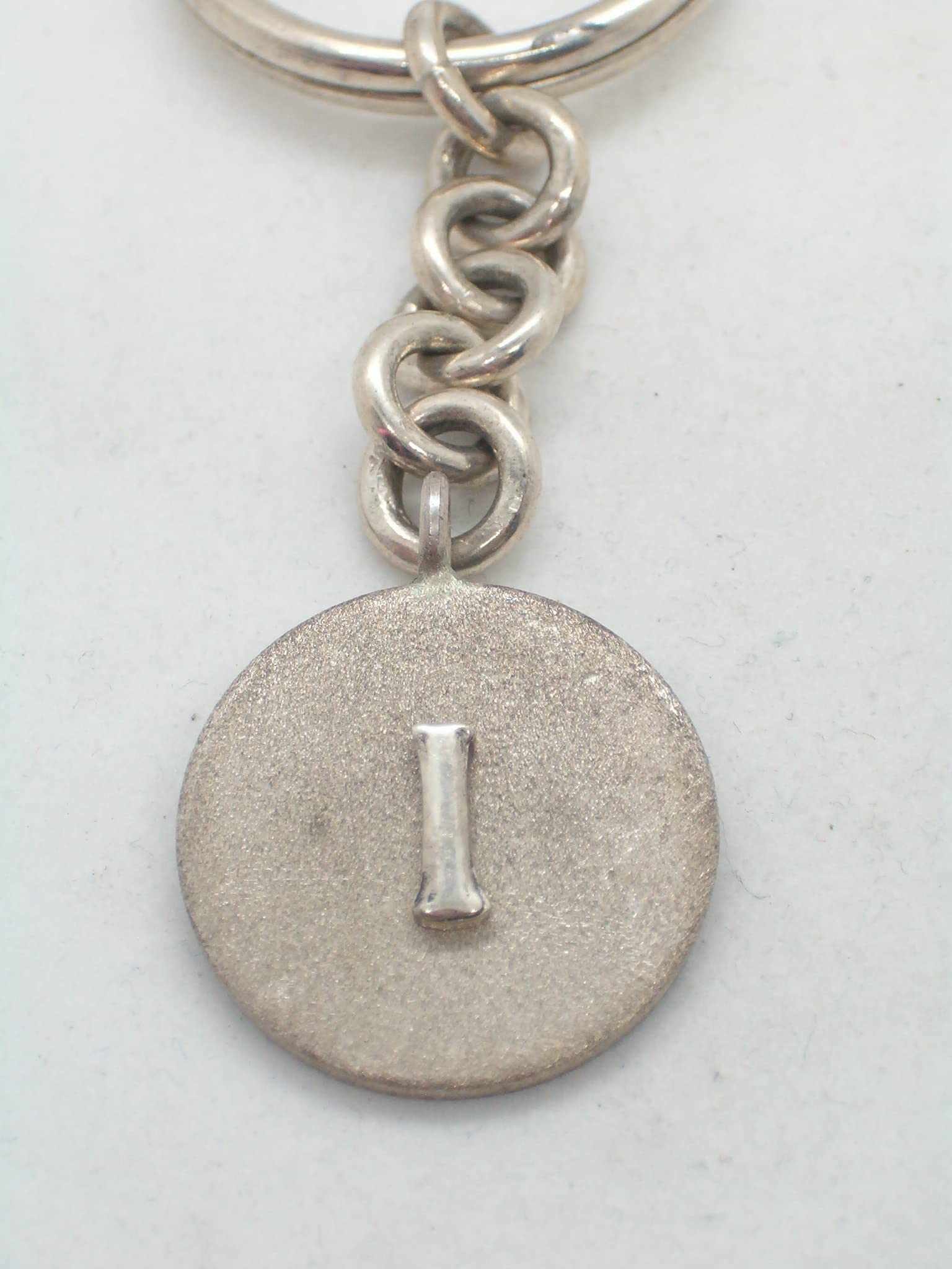 Inicial I: Llavero de Plata 925 - Letra -Alfabeto-Cartas-Iniciales - Brisa