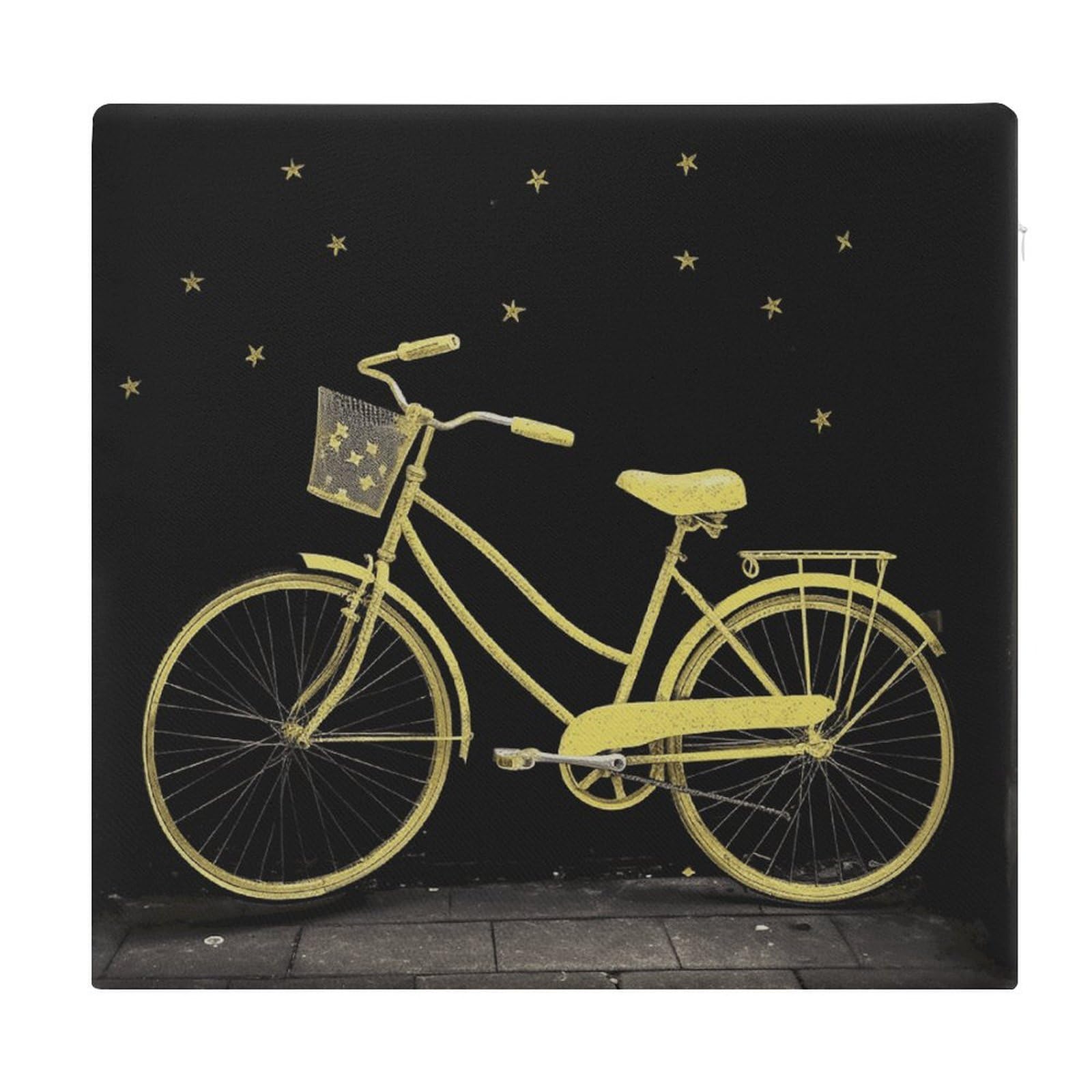 Coussin de sol de méditation carré jaune mousse mémoire de forme
