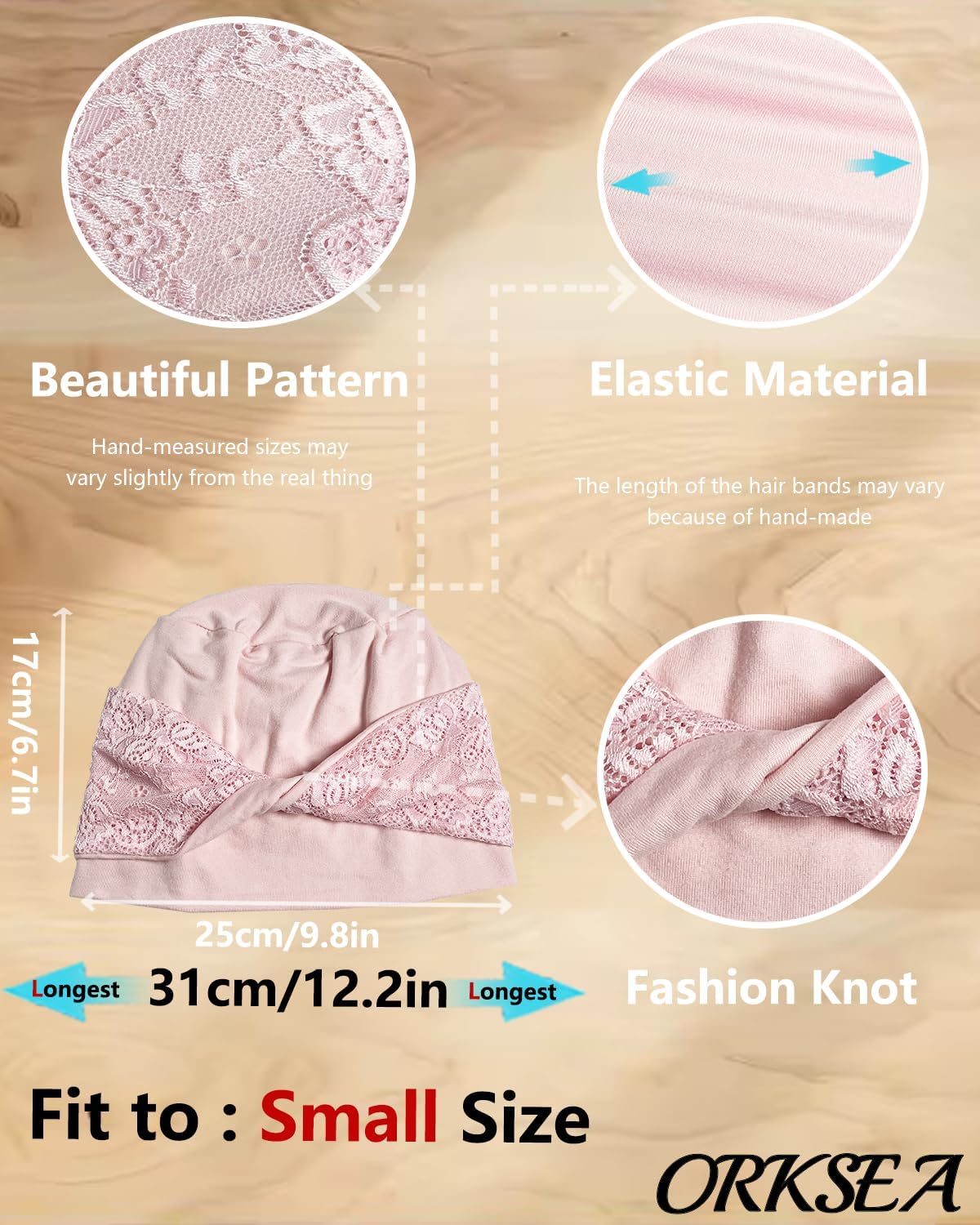 Chemo Headwear for Women Knot Beanies with Stretch Elastic Turbans Soft Cancer Hats Head Coverings Scarf Headwraps