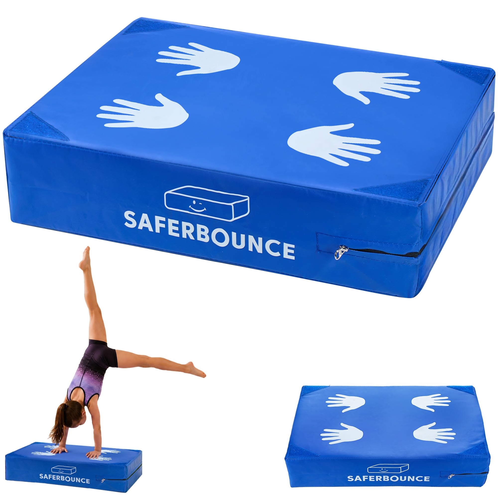 SaferBounce Cartwheel Block | Stackable Gymnastics Blocks for Kids | Cartwheel Trainer | 53 x 33 x 13 cm | Tumbling & Handstand Training | Foam Gymnastic Equipment for Home, School & Gym