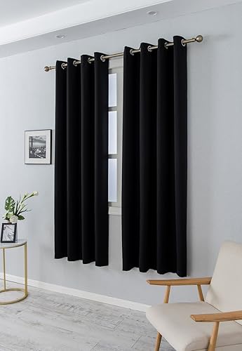 Vista 81 de Mangata Casa - Cortinas opacas para dormitorio, 2 paneles, cortinas térmicas para ventana, para sala de estar, cortinas que oscurecen. Azul marino