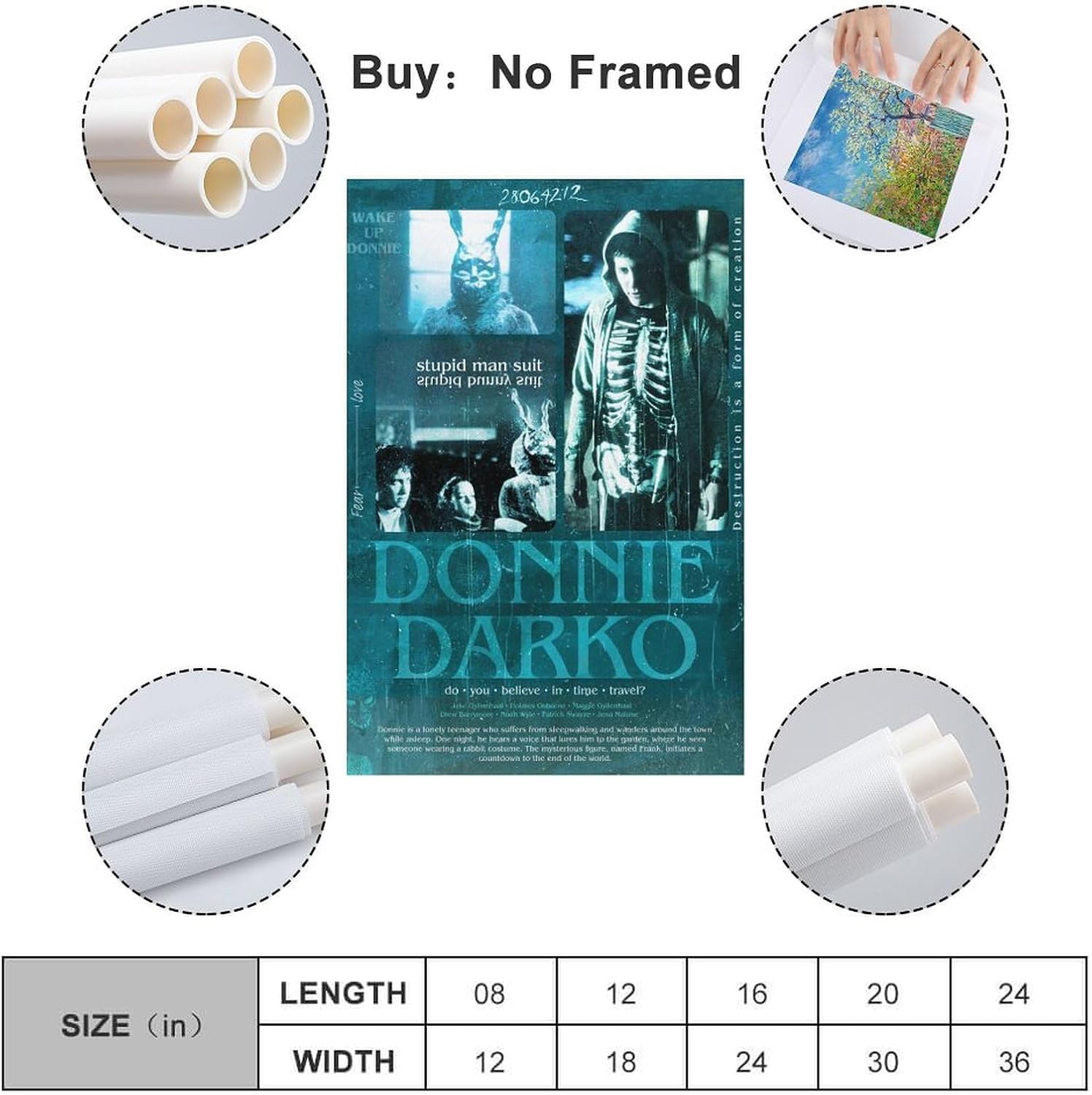 Donnie Darko Poster Horror Movie Posters Canvas Art Posters for Room Aesthetic And Wall Art Picture Living Room Decor Poster 12x18inch(30x45cm) Style-13 image 2