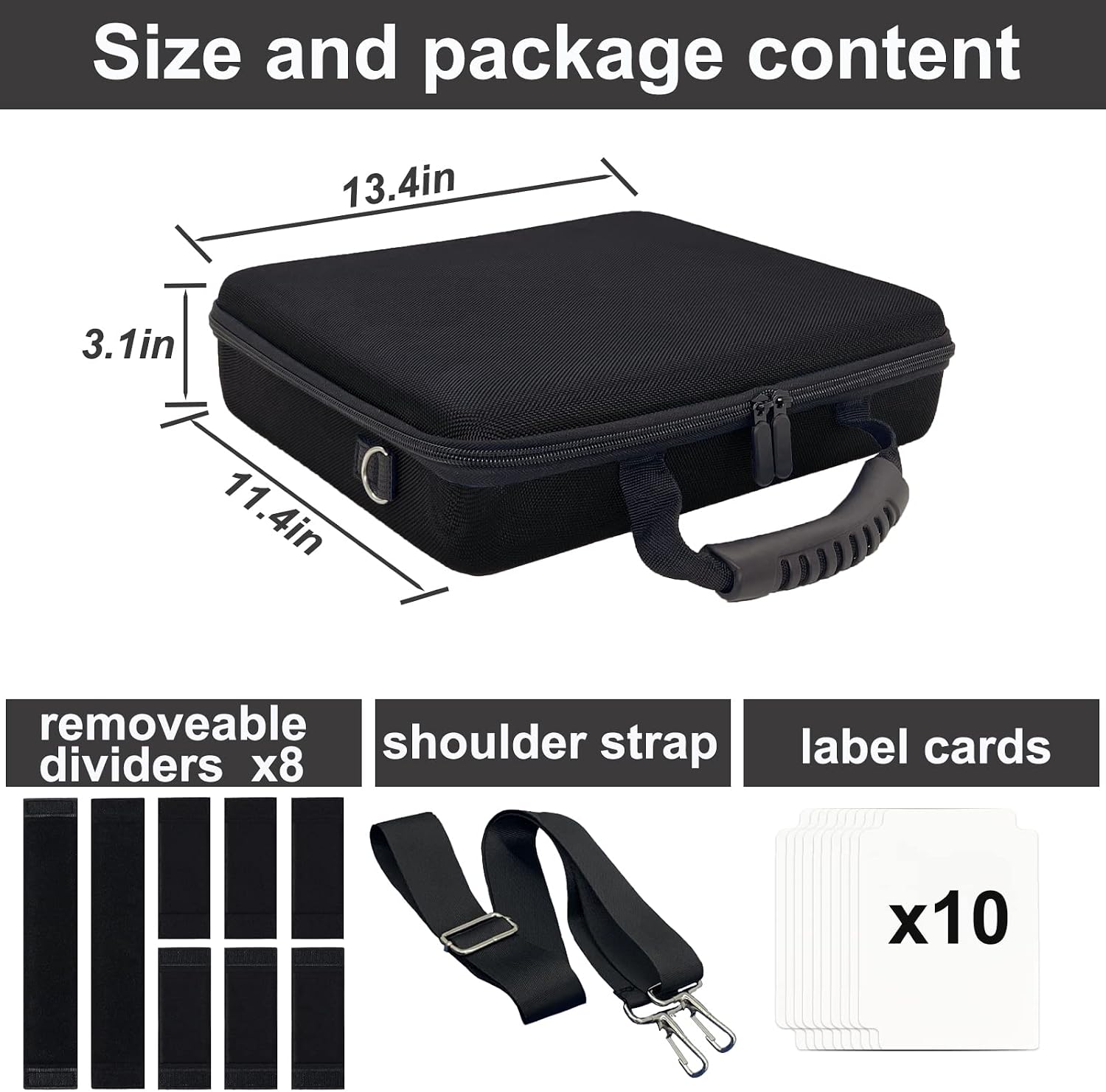 Lumus&Solem Extra Large Game Card Case for 2300-2500+ Cards, Suitable for The Expansion of C.A.H Game Cards and All Other Card Games（Black