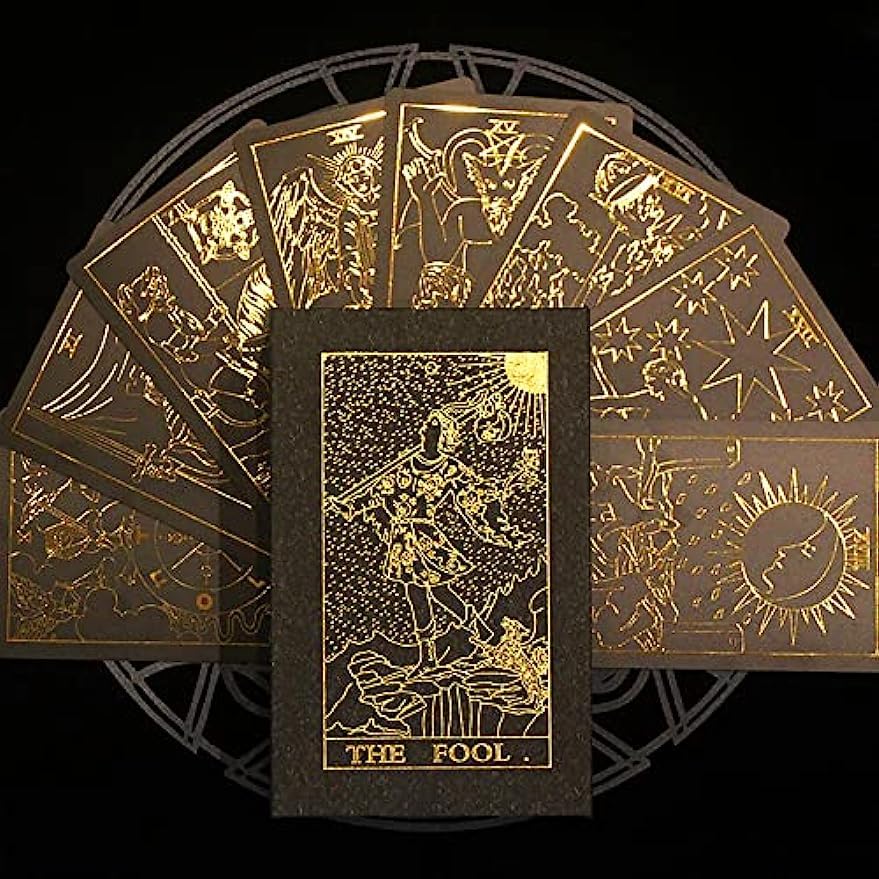 正規品✨金箔ディテールの美しく豪華なデッキ✨高級感溢れるバロックタロットカード✡ Amazon.co.jp: ゴールドホイルタロットカード、ガイドブック付き預言者
