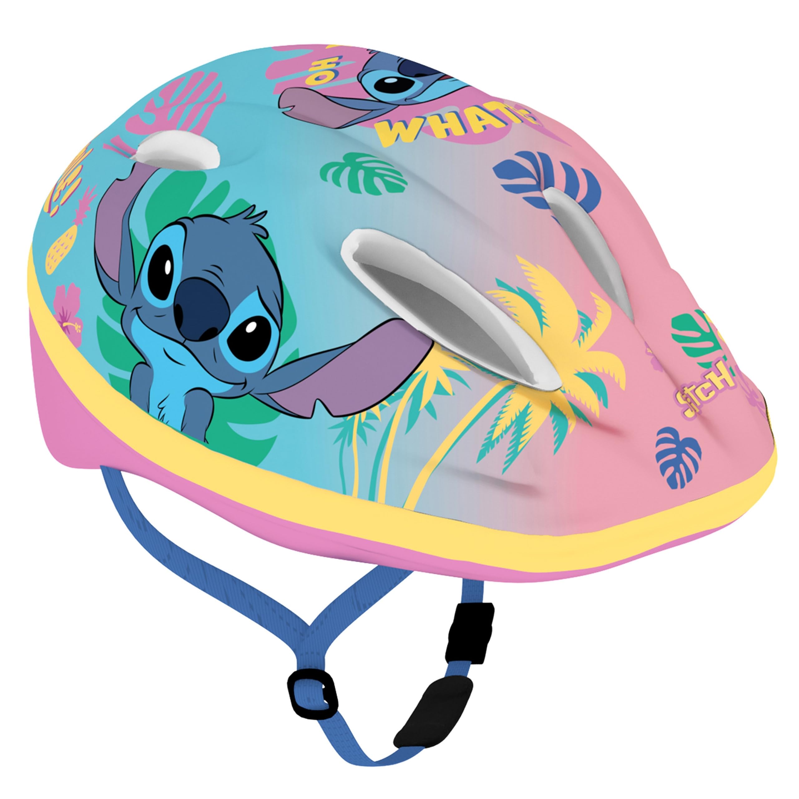 DISNEY Stitch children's bike helmet, for girls, colourful, adjustable 52-56 cm (Multicolour)