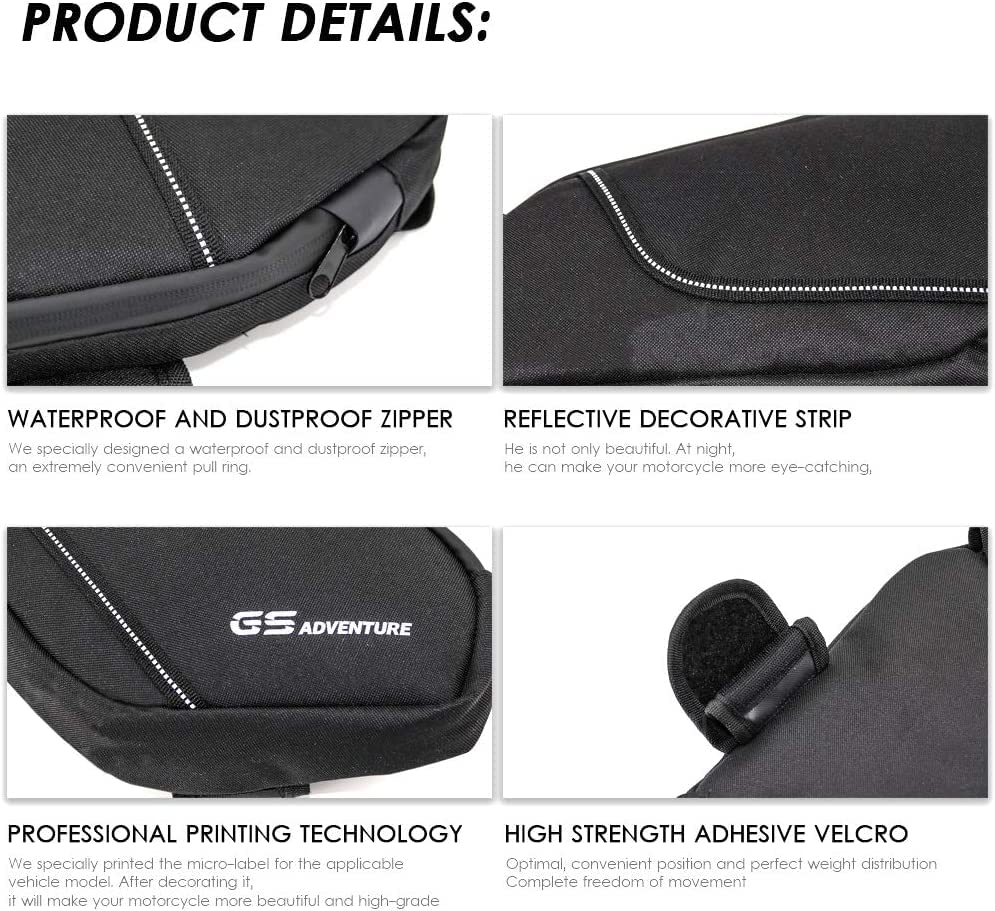 per B.M.W R 1250 GS Adventure R1250GS ADV, borsa di posizionamento di strumenti di riparazione per motociclette, cornice per paraurti, scatola di attrezzi per confezione di tre angoli, Nero