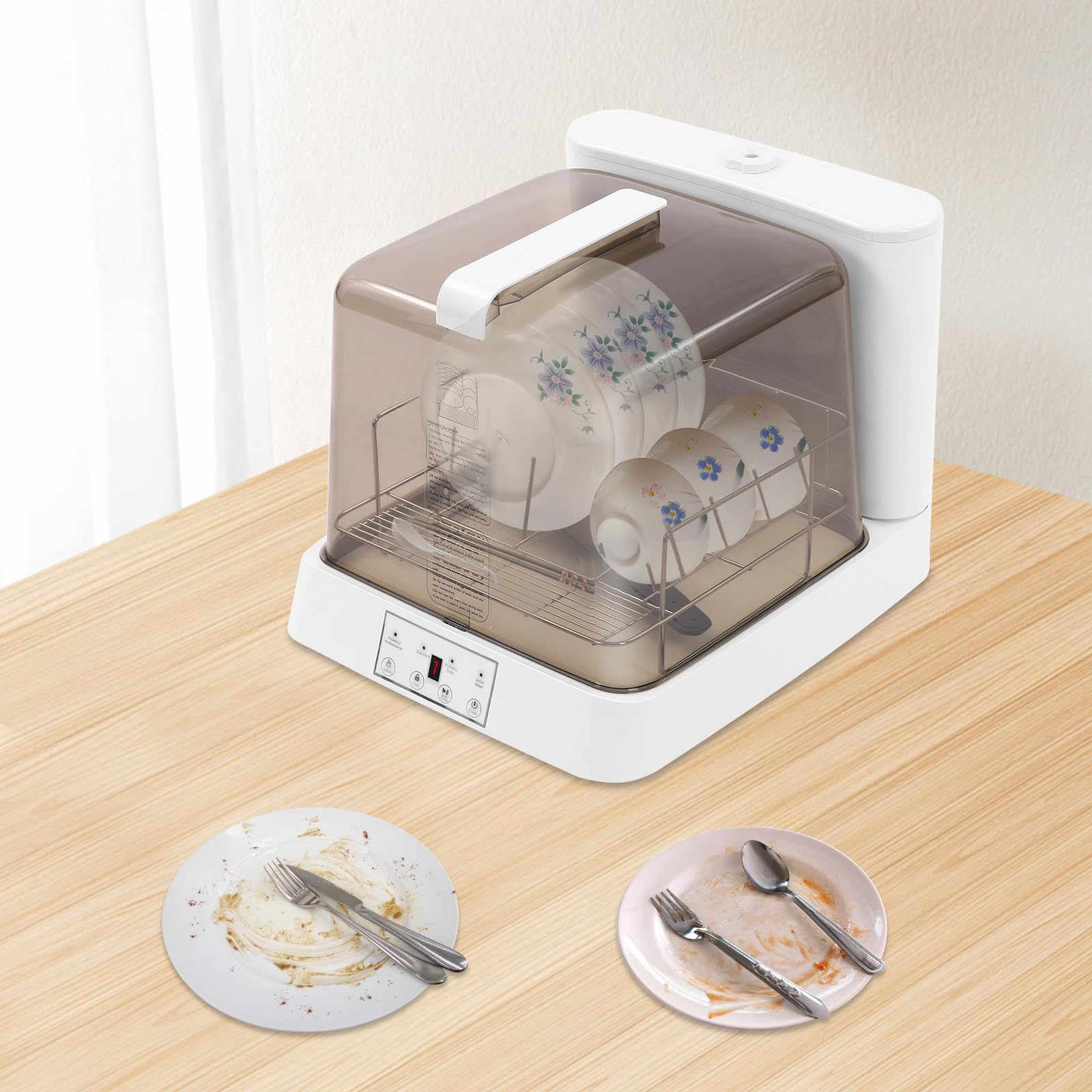 Lavastoviglie portatile, lavaggio automatico con serbatoio, spruzzatore girevole a 360°, diverse modalità di pulizia, ideale per piccole case, appartamenti, dormitori e altro ancora