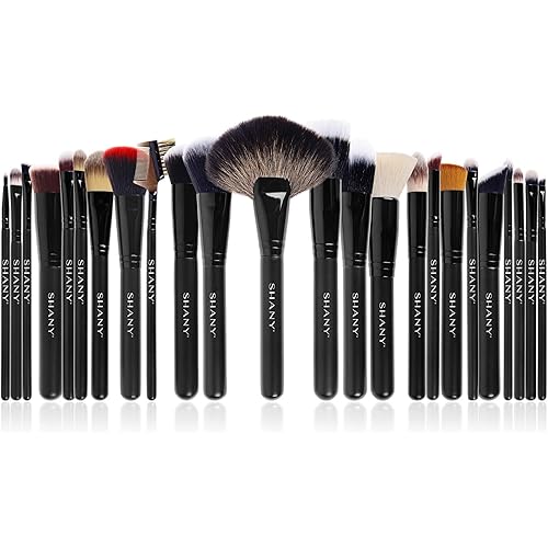 SHANY Makeup Brushes The Masterpiece Pro Signature Makeup Brush Set - Foundation Powder Concealers Eye Shadow brushes, Synthetic Bristle with Wooden handles, Premium Gift Packaging - 24pcs