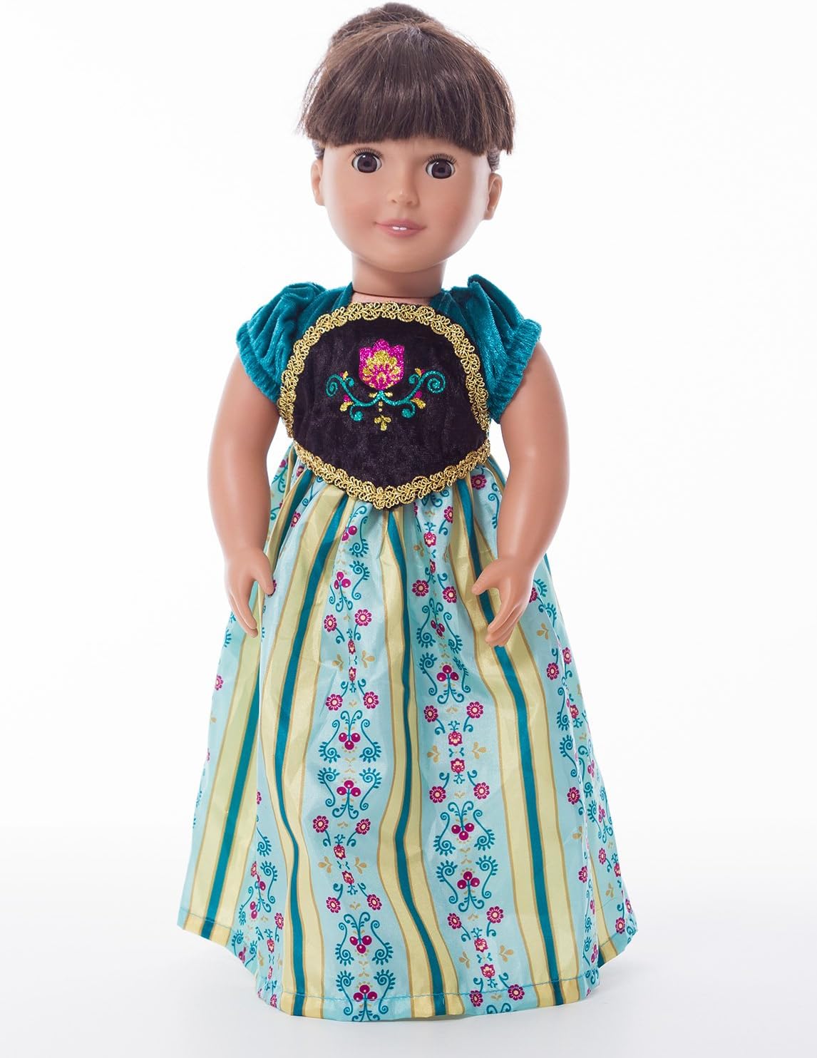 Little Adventures Scandinavian Princess Coronation Doll Dress - Doll Not Included - Machine Washable Child Pretend Play and Party Doll Clothes with No Glitter