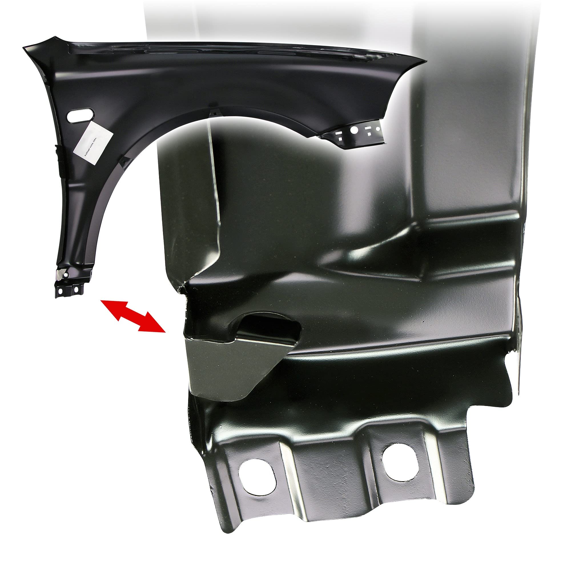 BESTPRICE 1x Kotflügel vorne links mit Blinkerloch Kompatibel mit VW PASSAT B5.5 (3B3), PASSAT B5.5 Variant (3B6)