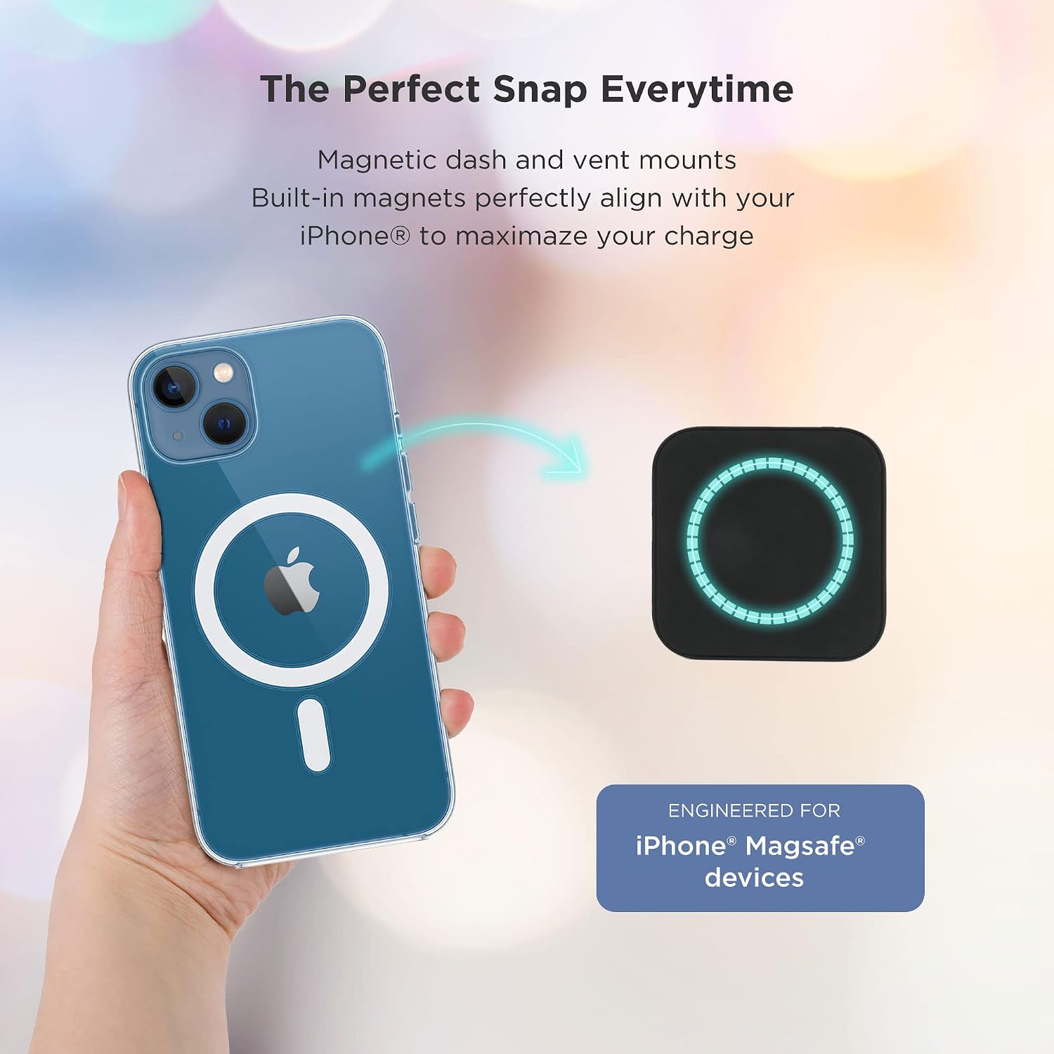 ihome magnetic wireless car charger car phone holder mount wireless charging converts to an air vent windshield or dash mount compatible with magsa