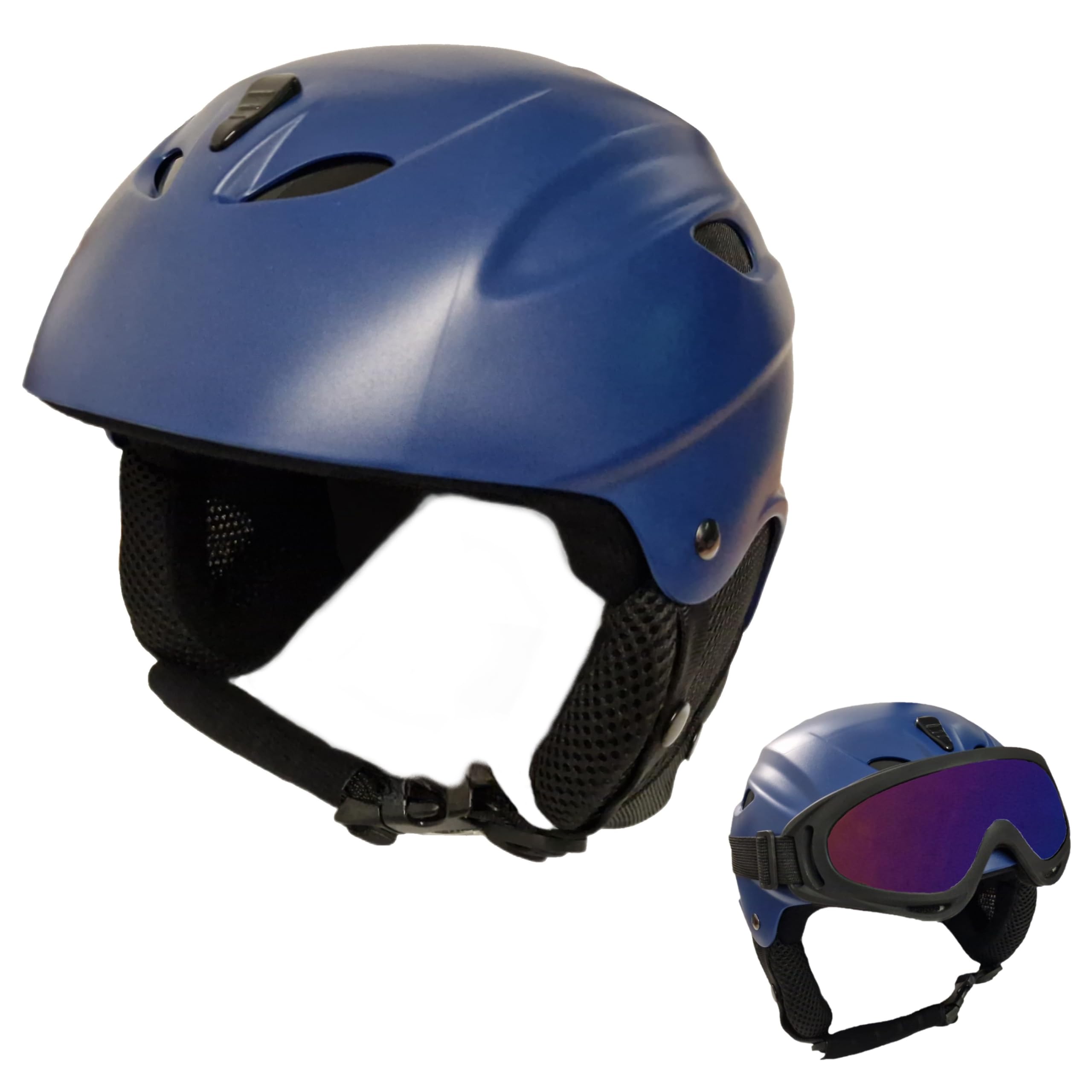 Awe ABS Adult Ski/Snowboard Helmet Matt Blue 58-59.5cm