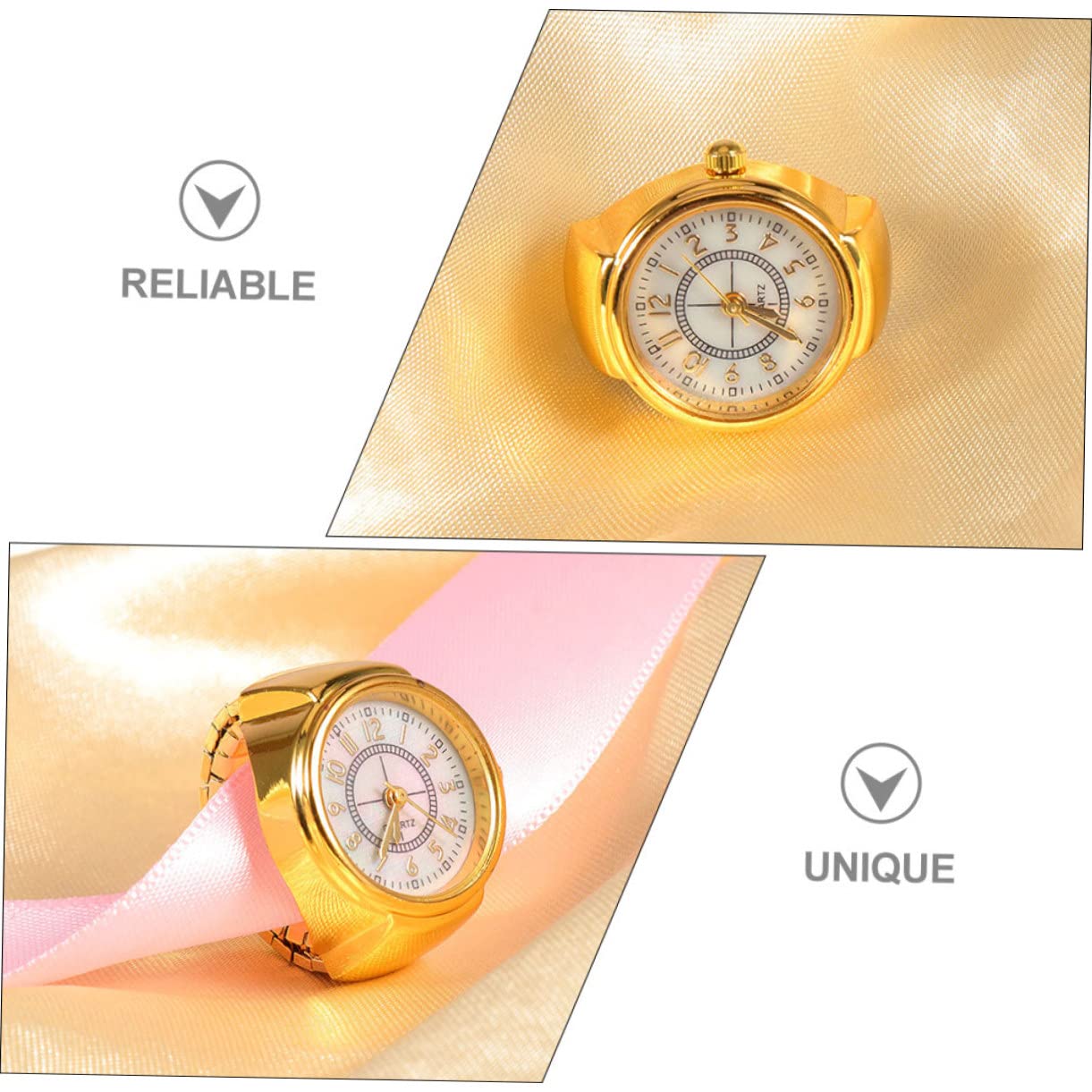 UKCOCO 5sets Finger Uhr Uhr Uhr Mädchen Finger Uhr Casual Uhr Legierung Uhr 2 Stücke * 5