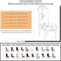 Vista 6 de SPRINGRICO Paquete de 2 fundas para sillas de comedor con cinturón de seguridad, fundas elásticas para sillas Parsons lavables, fundas protectoras