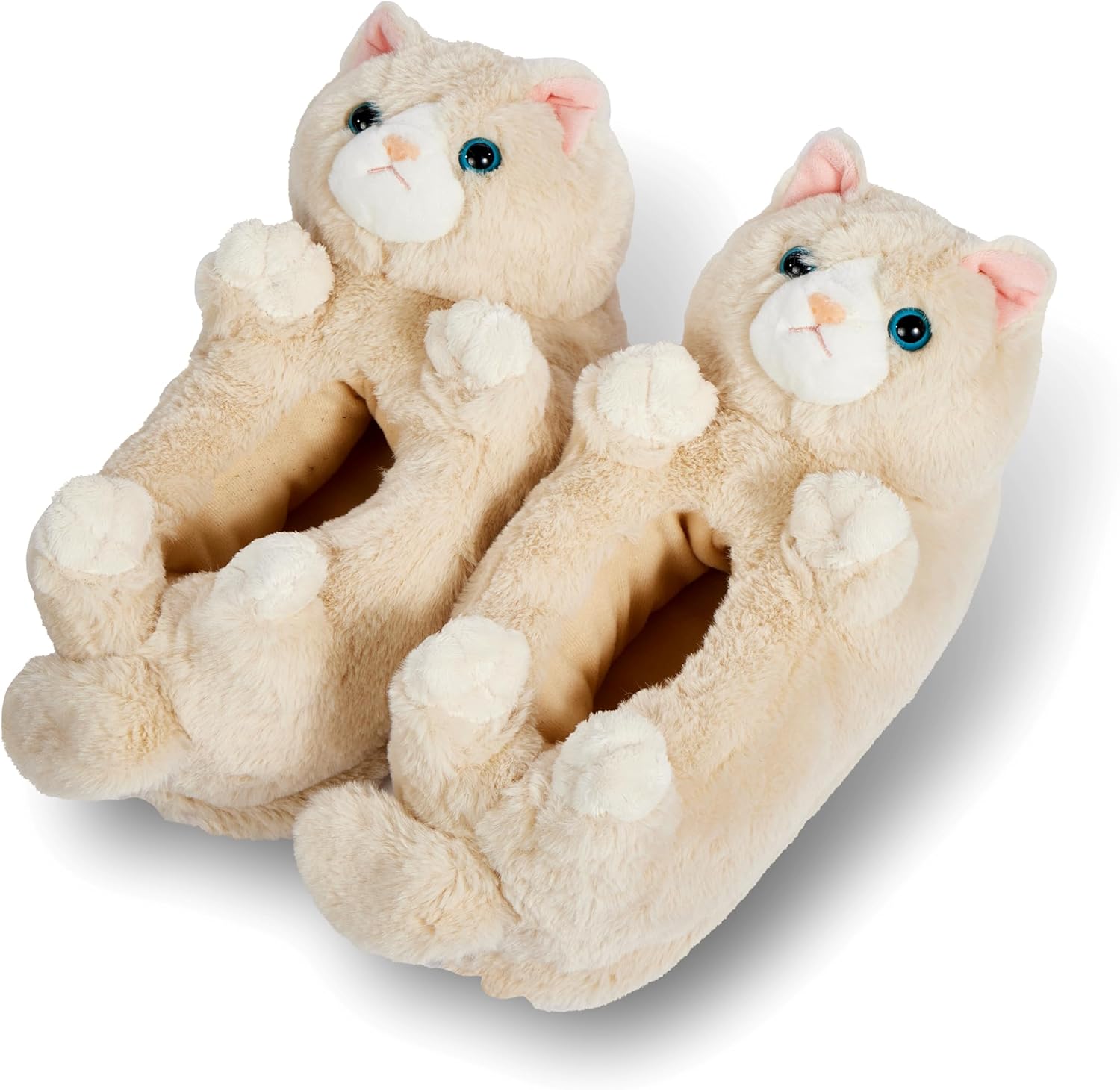 ooohyeah Kids Fuzzy Funny Animal Slippers, Cute Non-Slip Winter Warm House Shoes for Boys & Girls, Shoe Size 1-4