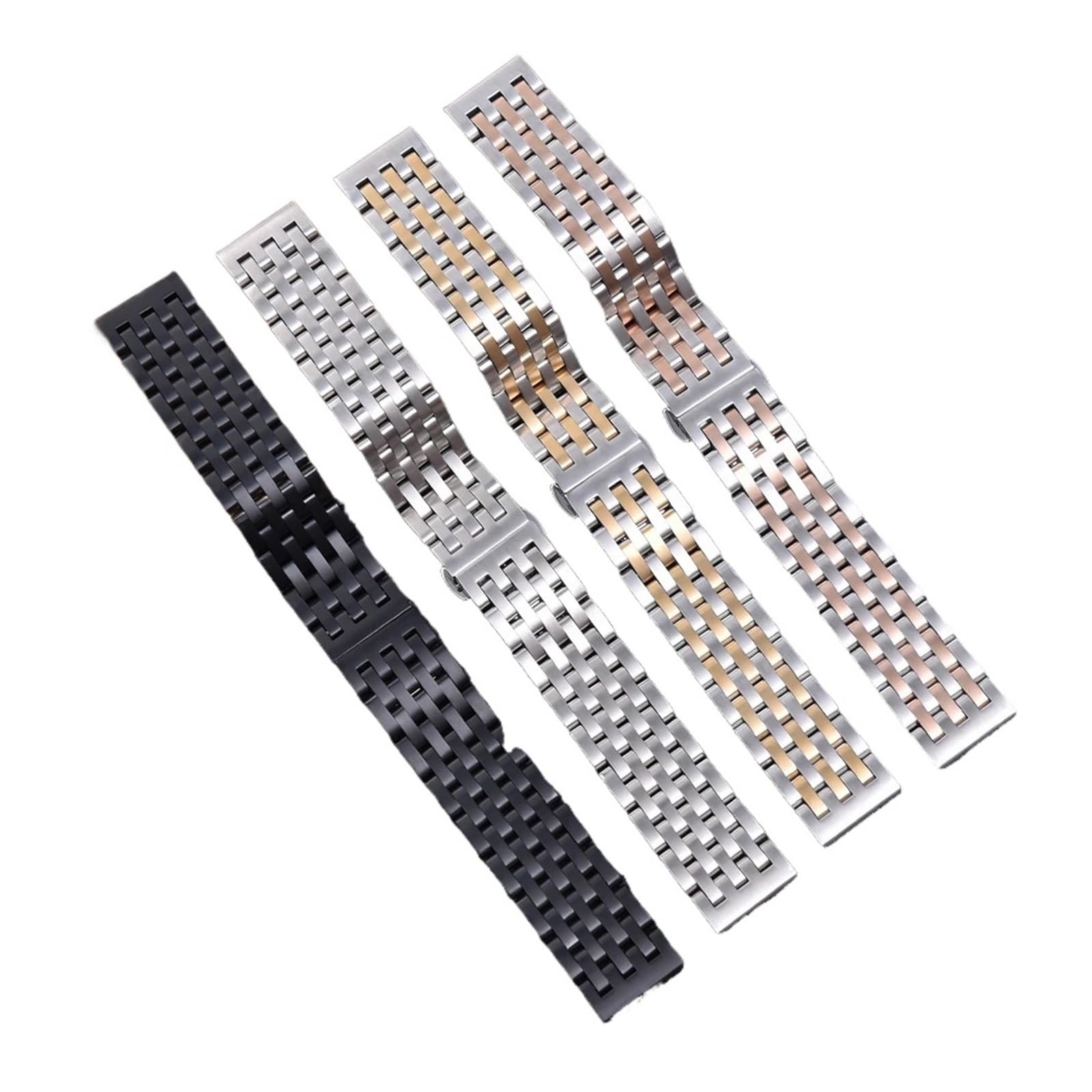 XILILHC Correa De Reloj Acero Inoxidable Con Interfaz Plana Duradera, Repuesto Hebilla Plegable Liberación Rápida 20mm Y 22mm