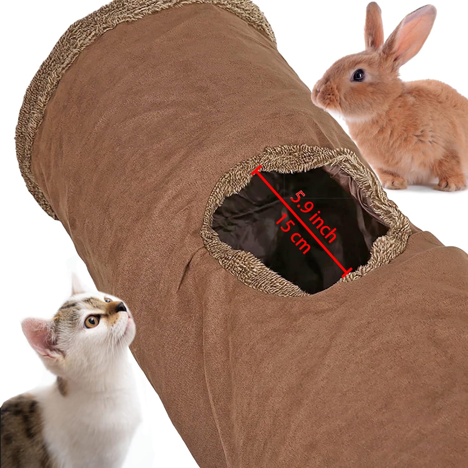 Tunnel Per Criceti LeerKing 3 Vie - Pieghevole, Lavabile, Per Piccoli Animali, Grigio M - Foto 9