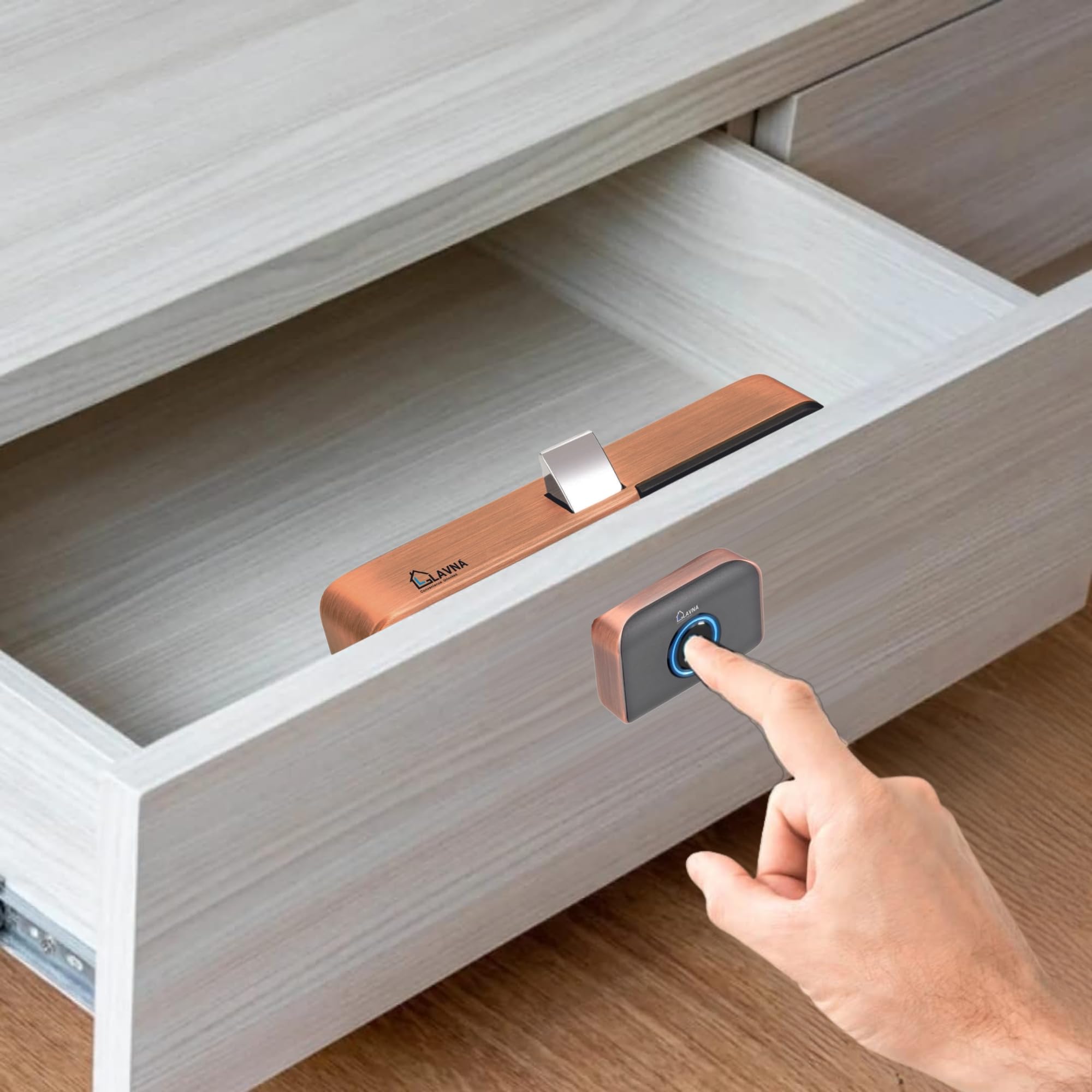 LAVNA LS10 Smart Cabinet, Drawer, Waredrobes Door Lock with Fingerprint Access, Fully Secured Complete Metal Body Lock (Copper Gold) (B0CG93NHD9) Amazon Price History, Amazon Price Tracker