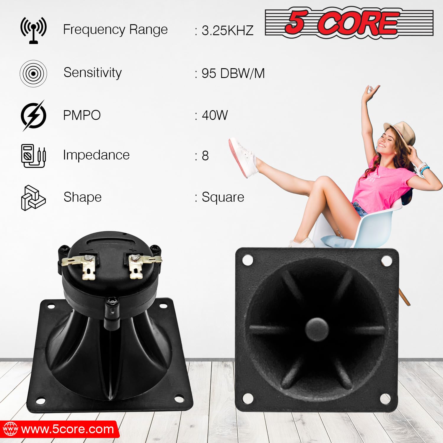 Amazon.com: 5 CORE Tweeter 3.25
