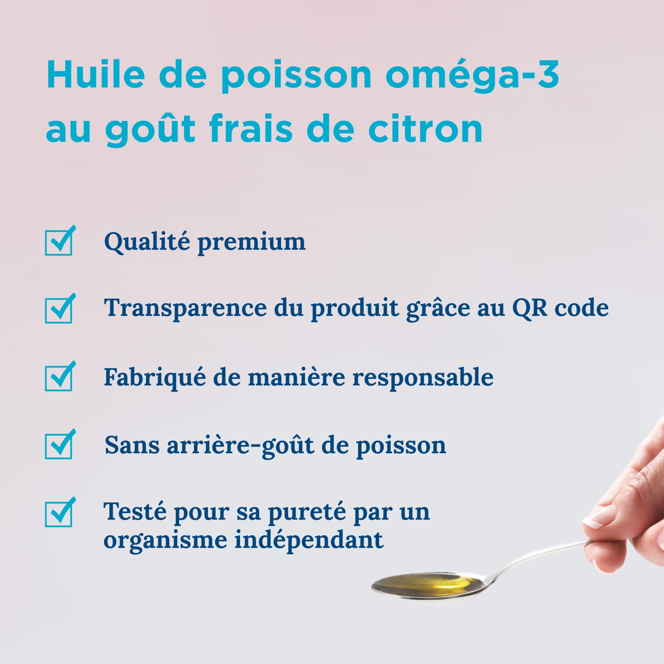 Nordic Naturals, Ultimate Omega, 2840mg Omega-3, Huile de Poisson avec EPA et DHA, Goût Citron, 237ml, Testé en Laboratoire, Sans Soja, Sans Gluten, Sans OGM