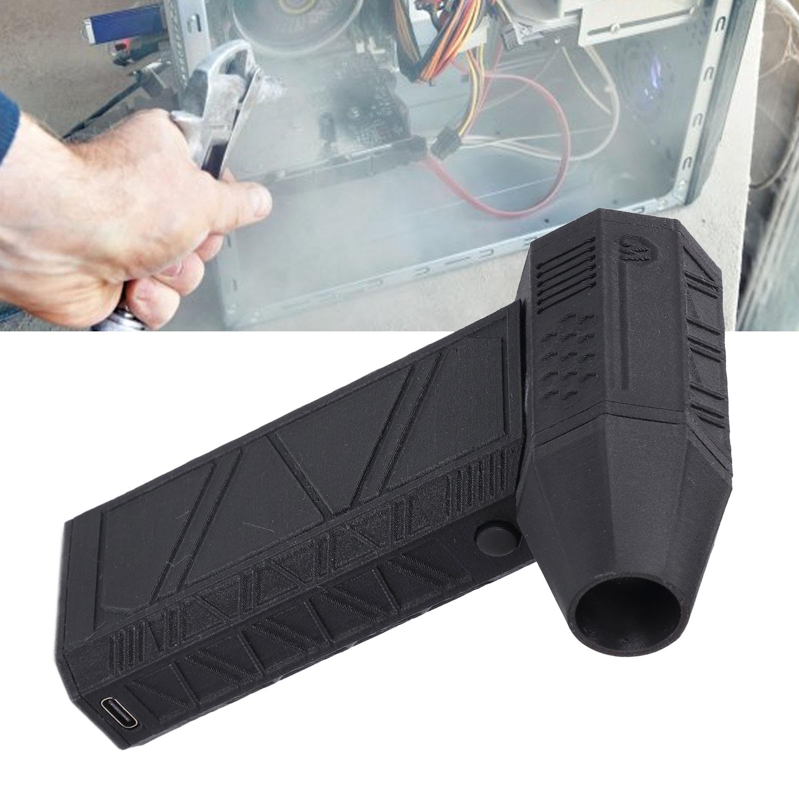 Electric Air Duster - 130000RPM, 3 Adjustable Speeds, Cordless Air Blower, Portable Handheld Turbo Fan, Powerful Blower for Home, Car, Office Cleaning