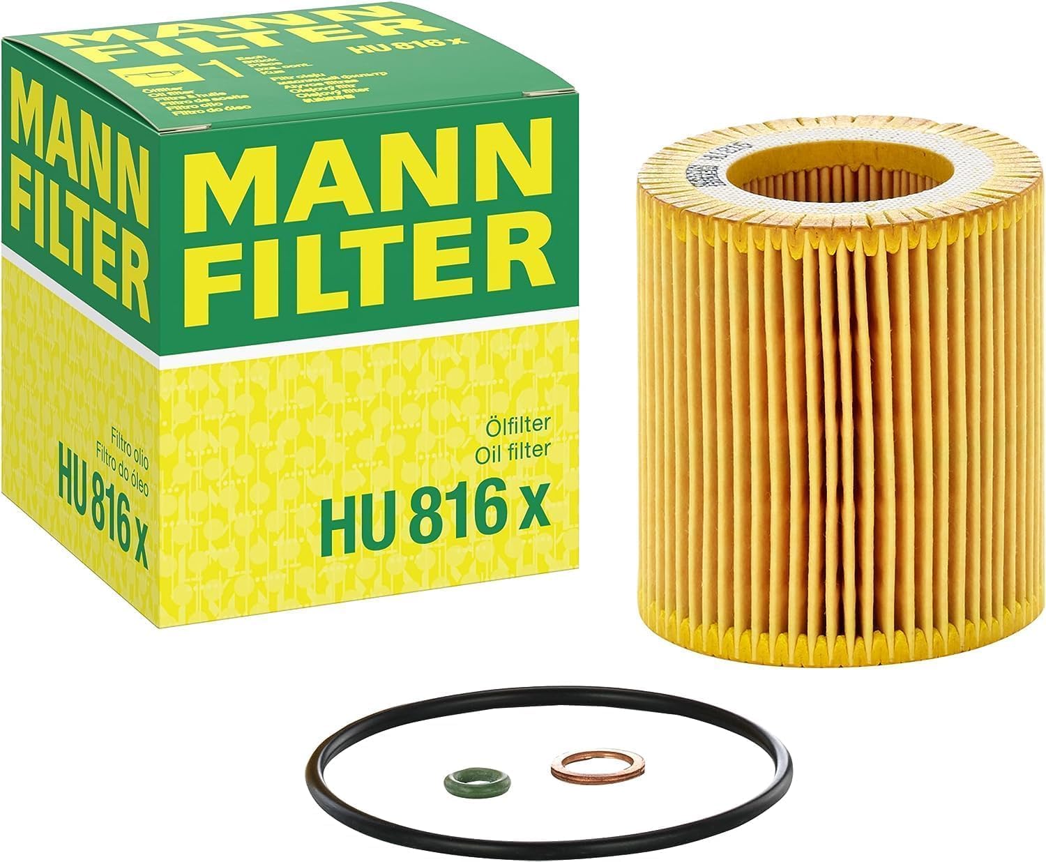 Mann-Filter HU 816 X Metal-Free Oil Filter (Pack of 6)