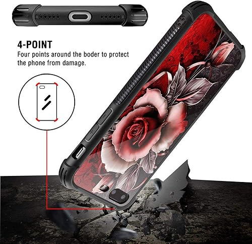 Miniatura 4 de TnXee Funda compatible con iPhone 8, funda de rosa fantasía para iPhone SE 2020, funda para niñas y mujeres, diseño de patrón para iPhone 78SE2,