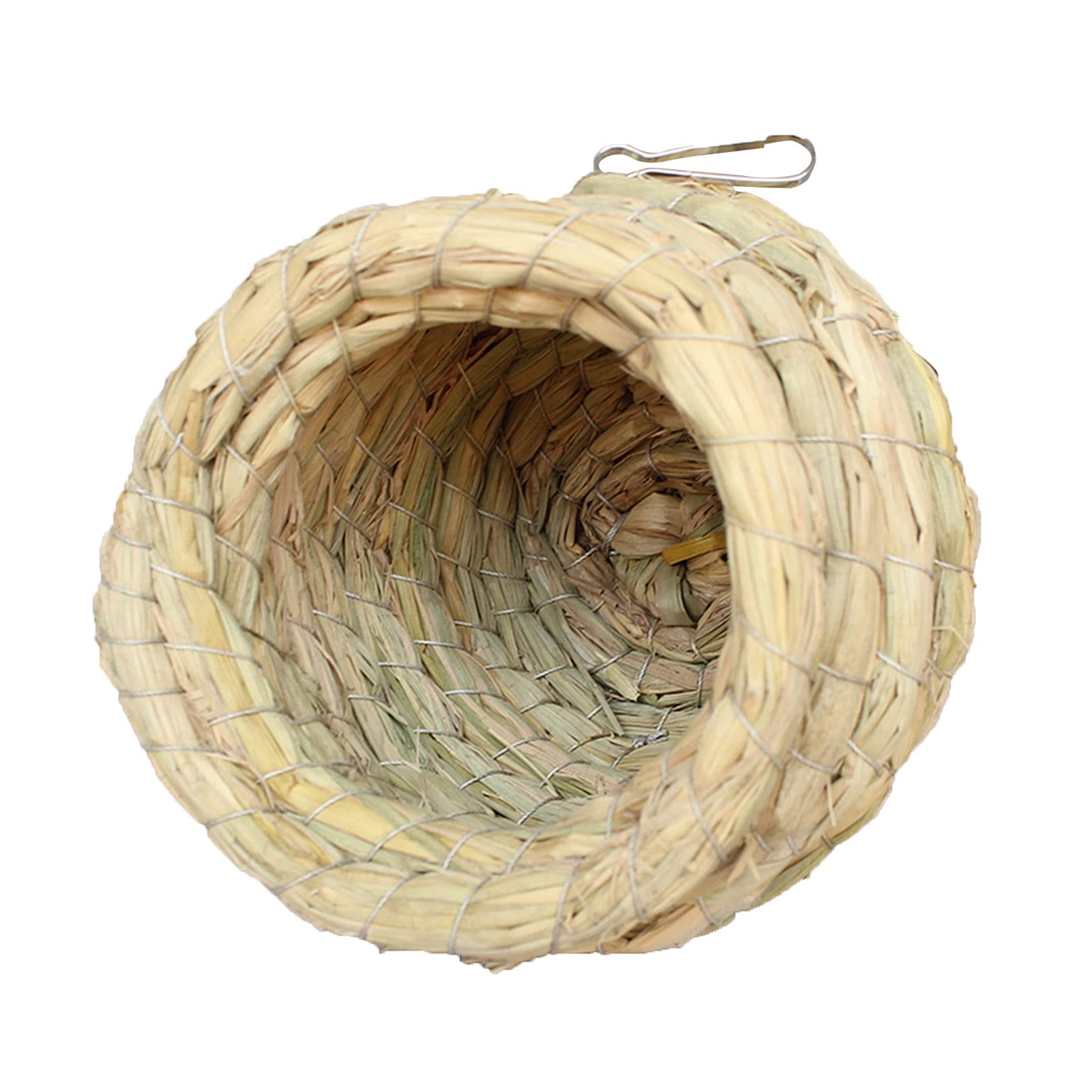 Nido de pájaro de Fibra Natural, un Lugar de cría y Descanso de pájaros puramente Hecho a Mano, Adecuado para Jaula de pájaros de peonía de Piel de Tigre Loro (tamaño: 5.9 x 6.7 in)