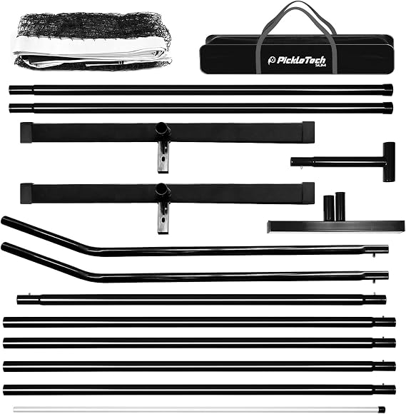 PICKLETECH 4.0 Slim Version Portable Pickleball Nets Outdoor Game 22 FT Pickleball Net-USAPA Regulation Size-Pickle Ball Net System with Carrying Bag for Driveway
