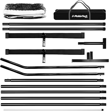 PICKLETECH 4.0 Slim Version Portable Pickleball Nets Outdoor Game 22 FT Pickleball Net-USAPA Regulation Size-Pickle Ball Net System with Carrying Bag for Driveway