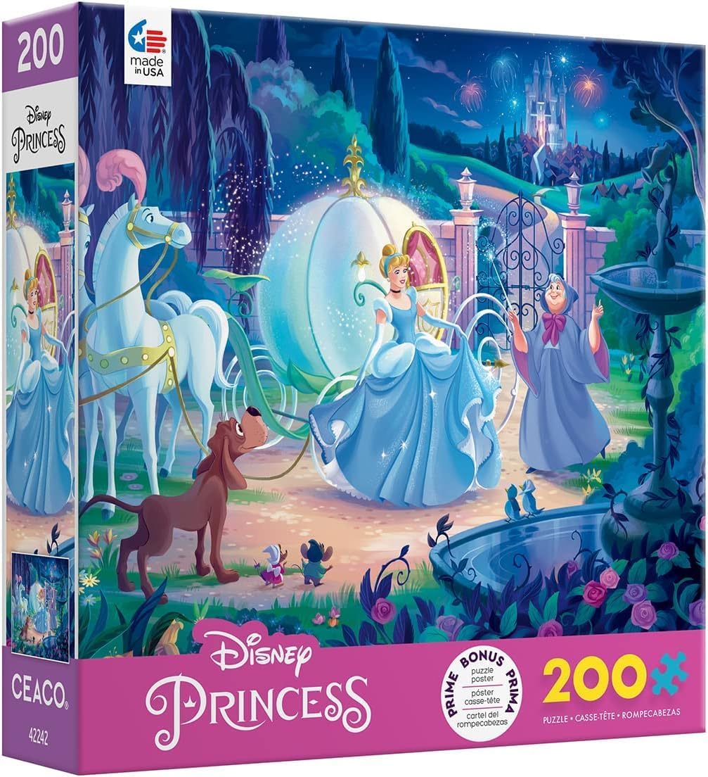 Ceaco - Disney Friends - Cinderella's Carriage - 200 Piece Jigsaw Puzzle