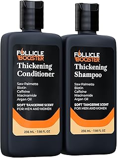 Biotin Hair Growth Shampoo and Conditioner for Men and Women - Treatment for Thinning Hair and Hair Loss with Natural and Vegan DHT Blockers - Caffeine, Saw Palmetto, Niacin, Zinc - Cruelty-Free