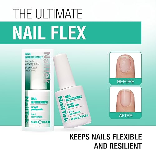 Miniatura 4 de Nail Tek Nutricionista - Fortalecedor de uñas y reparación de uñas dañadas y peladas, cuidado hidratante 5 en 1, 0.5 onzas líquidas