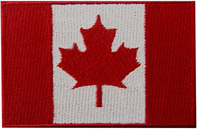 Canada Flag Embroidered Patch Canadian Maple Leaf Iron On Sew On National Emblem