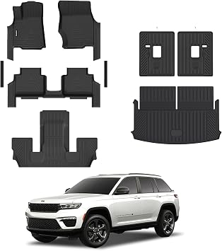 Floor Mats Full Set for 2021-2025 2026 Jeep Grand Cherokee L