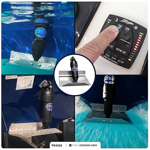 Miniatura 6 de Bennett Sistema de pestañas de moldura eléctrica Bolt de 12 x 9 pulgadas, incluye control de timón integrado, actuadores, arneses de cables y