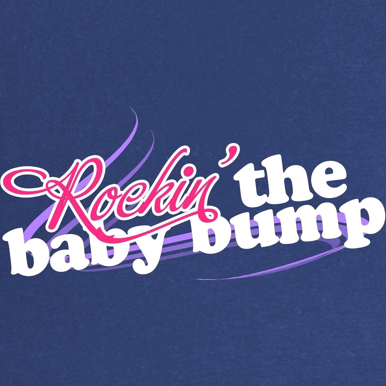 CafePress Rockin The Baby Bump Maternity Dark T Shirt Women's Maternity Ruched Side T-Shirt