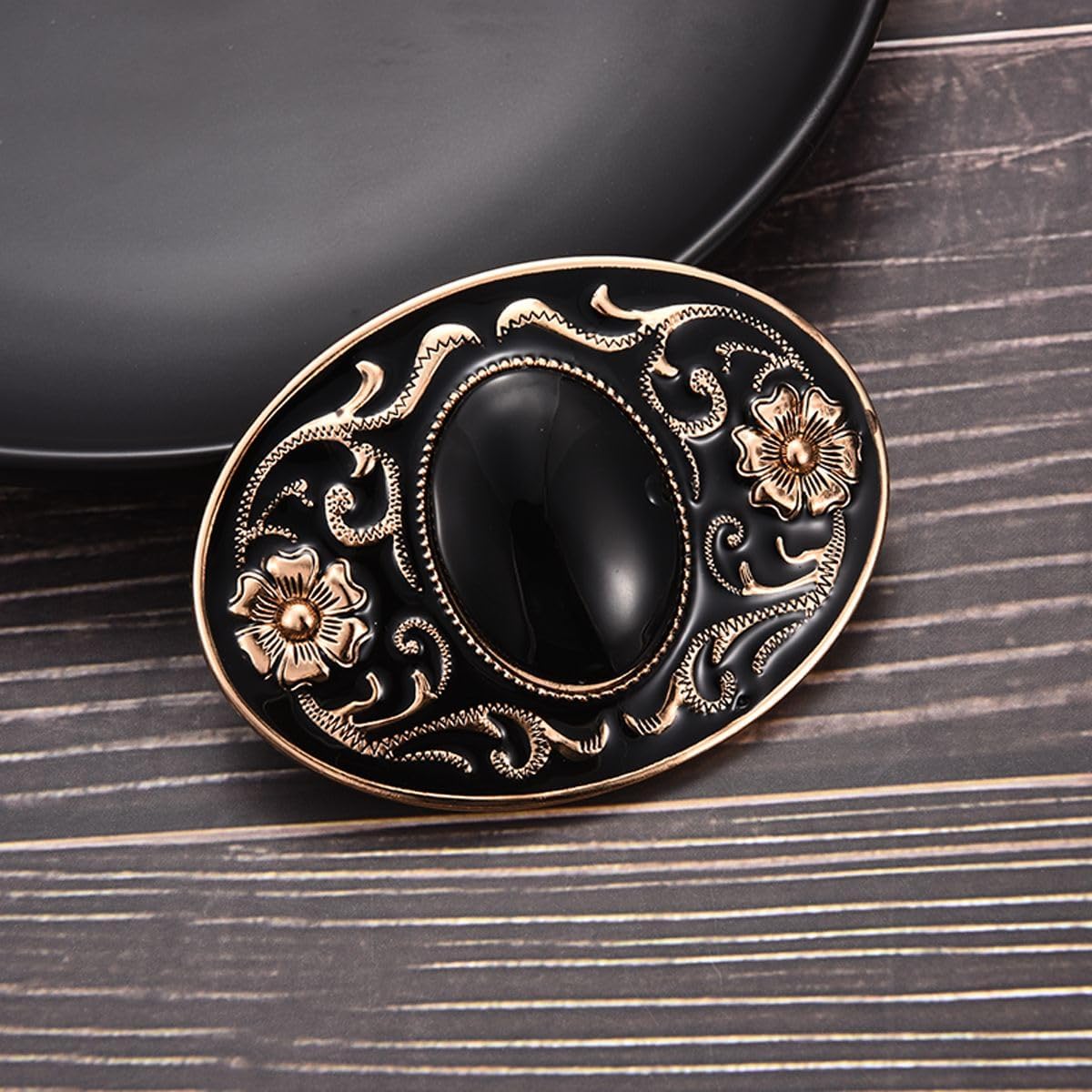 MASOP Western Belt Buckle for Men Vintage Stone Belt Buckles Native American Cowboy Belts Buckle Jean's Accessory for Women - Image 2