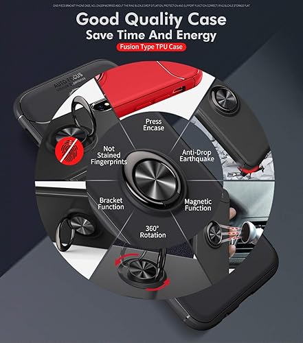 Miniatura 9 de iCoverCase Funda para Samsung Galaxy J5 (2017)J5 Pro (J530) con soporte de anillo, soporte giratorio de anillo matal funciona con soporte magnético