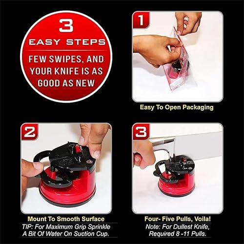 Miniatura 6 de Afilador de cuchillos con ventosa, afilador de cuchillos profesional, afilador de cuchillos profesional, piedra de molienda de tungsteno, afilador