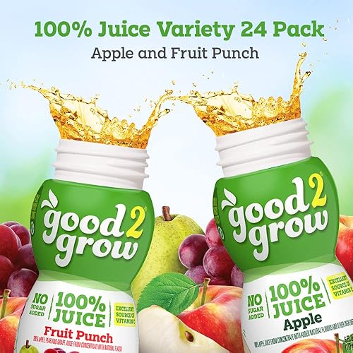 Miniatura 2 de good2grow 100% jugo de manzana y fruta ponche de 24 botellas de jugo de 6 onzas sin BPA, sin OMG sin azúcar añadido y una excelente fuente diaria de